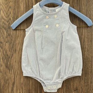 Striped Baby Romper with Buttons